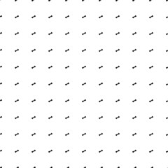 Square seamless background pattern from geometric shapes. The pattern is evenly filled with small black dog bone symbols. Vector illustration on white background
