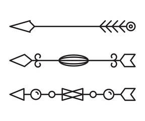 tribal arrows separator vector illustration