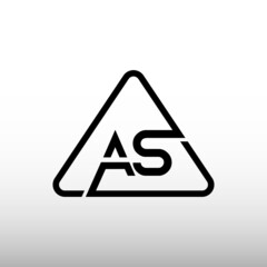AS triangle Creative Modern Business Typography Vector Template. AS Letter Logo Design Vector.