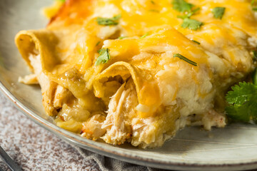 Homemade Mexican Tomatillo Green Enchiladas