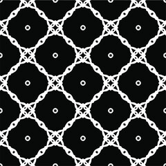 Fototapeta premium Vector monochrome pattern, Abstract texture for fabric print, card, table cloth, furniture, banner, cover, invitation, decoration, wrapping.seamless repeating pattern.Black and white color.