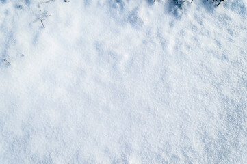 Obraz premium Fresh snow texture, top view