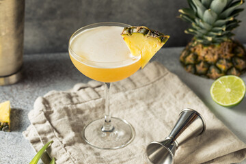 Boozy Refreshing Cold Pineapple Rum Daiquiri