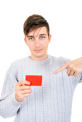 Young Man with a Bank Card