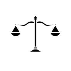 Legal scale icon . suitable for symbol of justice, law day. solid icon style. simple design editable. Design template vector