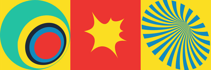 Obraz premium Universal trendy geometric shapes set