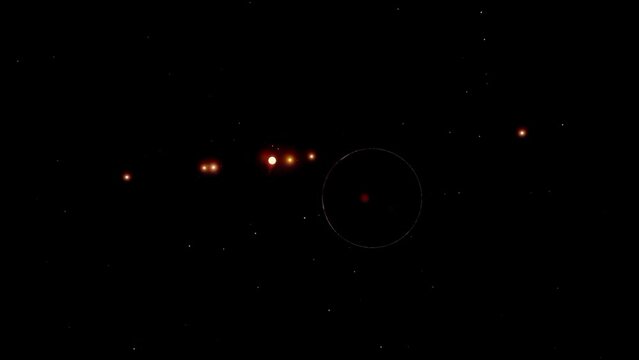 Moving towards The Trappist star system is 3 light-years (12.0 &plusmn; 0.4 pc) away from our Solar System with some planets.