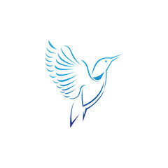 Obraz na płótnie Canvas bird illustration logo design clipart vector color