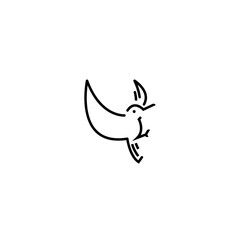bird logo line design illustration vector