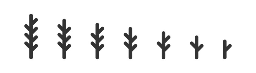 Obraz premium Wheat icon. Grain and cereal sign. Plant symbol. Eco logo in vector flat style.