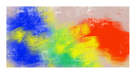 artistic vector modern simple abstraction in the style of colored crayons or marker on a white background