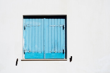 Blue wooden windows