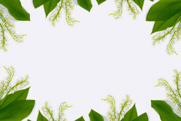 Lily of the valley flower on white background. © alenalihacheva