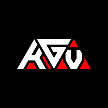 KGV triangle letter logo design with triangle shape. KGV triangle logo design monogram. KGV triangle vector logo template with red color. KGV triangular logo Simple, Elegant, and Luxurious Logo...