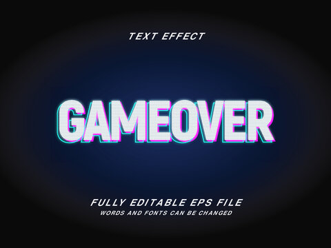 Gameover Text Effect 