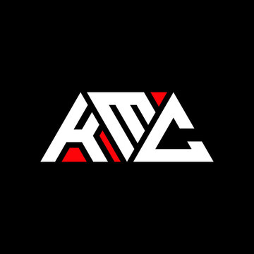 KMC triangle letter logo design with triangle shape. KMC triangle logo design monogram. KMC triangle vector logo template with red color. KMC triangular logo Simple, Elegant, and Luxurious Logo...