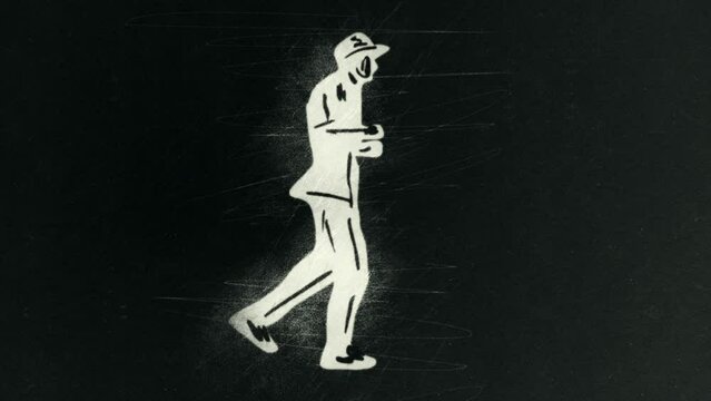 Hip Hop Dancer Drawing - Running Man Movement