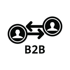 B2b Vector Icon. B2B symbol concept
illustration. 