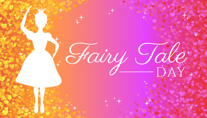 Fairy Tale Day Illustration Design with Princess