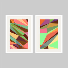 Geometric and colorful poster templates.