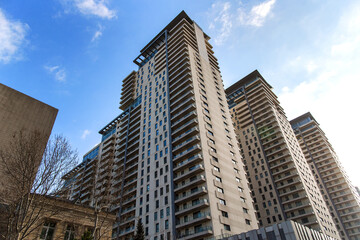 Naklejka premium Cityscape in Baku Azerbaijan, Port Baku estate