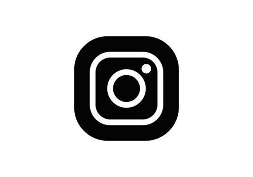 Instagram logo icon. New Instagram logotype camera icon, new logo on pc screen. Instagram: Free application for sharing photos and videos with the elements of a social network.