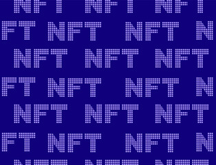Vector illustration. NFT background. The concept of digital technology. Crypto art. Pixel NFT seamless pattern
