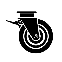 Caster wheel icon vector for graphic design, logo, website, social media, mobile app, UI illustration