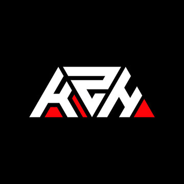 KZH triangle letter logo design with triangle shape. KZH triangle logo design monogram. KZH triangle vector logo template with red color. KZH triangular logo Simple, Elegant, and Luxurious Logo...