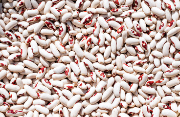 Texture - white - red beans