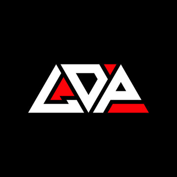 LDP triangle letter logo design with triangle shape. LDP triangle logo design monogram. LDP triangle vector logo template with red color. LDP triangular logo Simple, Elegant, and Luxurious Logo...