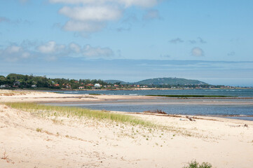 View of the beach of Las Flores in uruguay