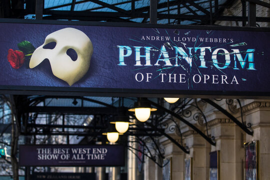 Phantom of the Opera at Her Majestys Theatre in London, UK
