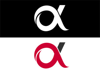 Alpha letter logo. alpha vector. alpha icon - obrazy, fototapety, plakaty