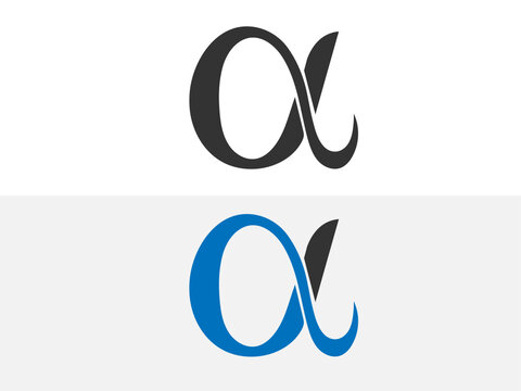 Alpha logo. alpha letter. vector alpha