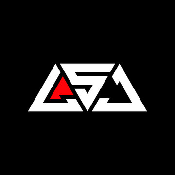 LSJ triangle letter logo design with triangle shape. LSJ triangle logo design monogram. LSJ triangle vector logo template with red color. LSJ triangular logo Simple, Elegant, and Luxurious Logo...