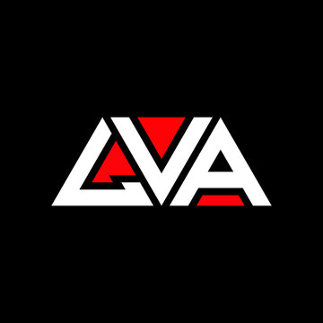LVA triangle letter logo design with triangle shape. LVA triangle logo design monogram. LVA triangle vector logo template with red color. LVA triangular logo Simple, Elegant, and Luxurious Logo...