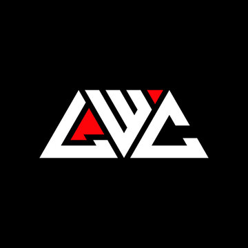 LWC triangle letter logo design with triangle shape. LWC triangle logo design monogram. LWC triangle vector logo template with red color. LWC triangular logo Simple, Elegant, and Luxurious Logo...