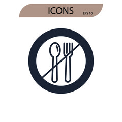 appetite icons  symbol vector elements for infographic web