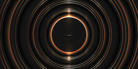 Abstract Overlapping Circles Background with luxury glow effect