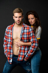 togetherness. concept of romantic relationship. fashion and beauty. sexy couple in love
