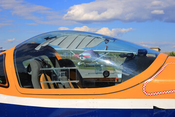 Cabin of a small private propeller plane