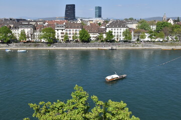 Kabelfähre über den Rhein in Basel