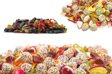 Tasty jelly sweets. Top view.