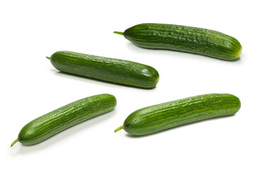Cucumber isolated on white background.