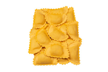Raw ravioli as background. Healthy italian food.