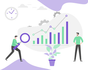 Fototapeta premium Business analytics finance growth strategy People