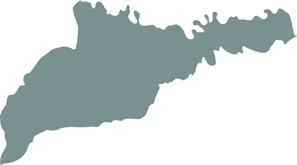 Gray flat blank vector map of the Ukrainian administrative area  of CHERNIVTSI OBLAST, UKRAINE