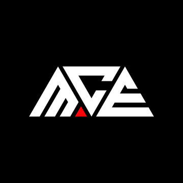 MCE triangle letter logo design with triangle shape. MCE triangle logo design monogram. MCE triangle vector logo template with red color. MCE triangular logo Simple, Elegant, and Luxurious Logo...