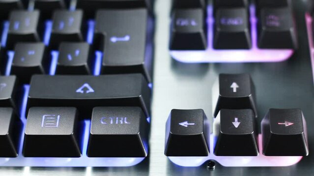 Pressing a computer keyboard keys
